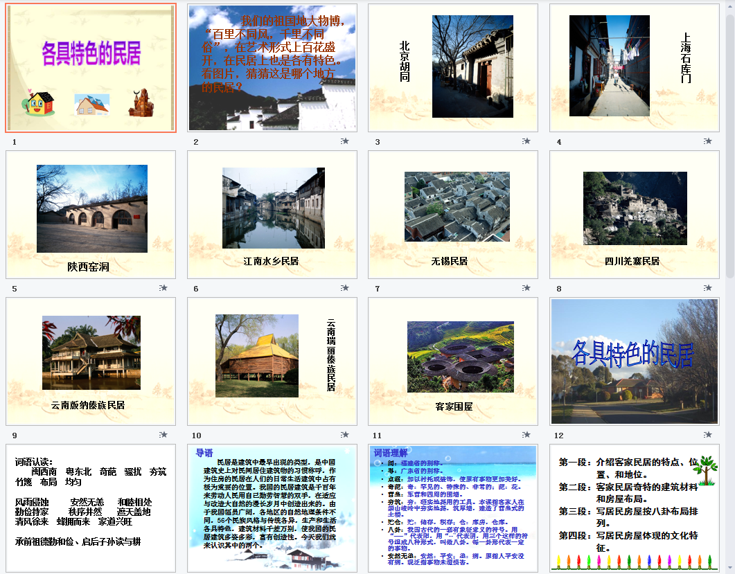 各具特色的民居b课件