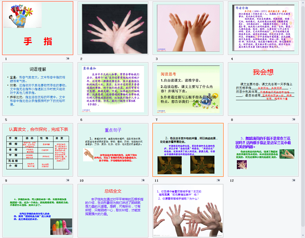手指b课件