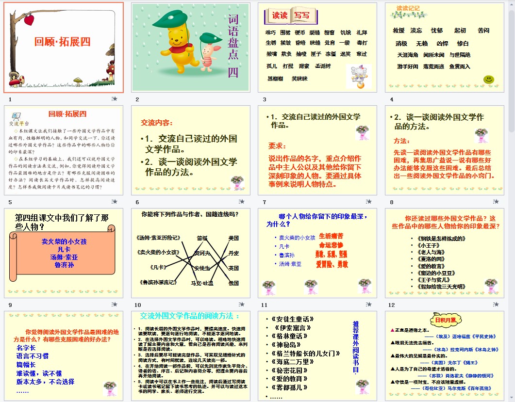 六年级回顾拓展四课件