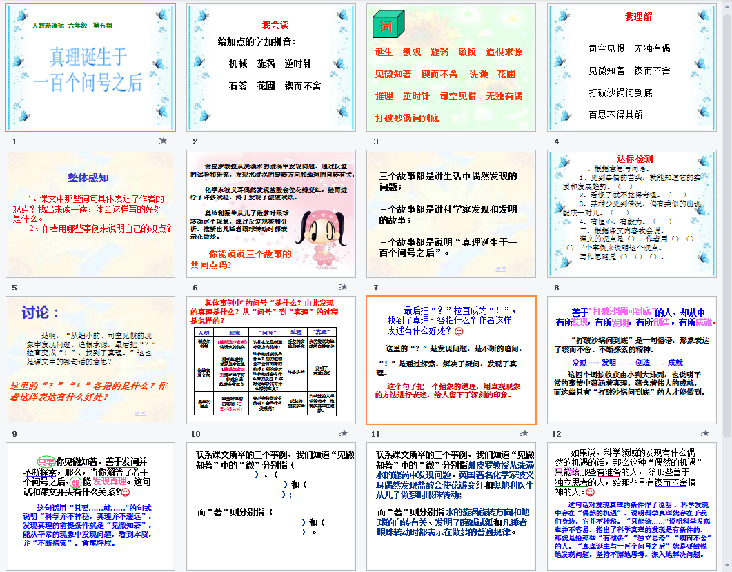 真理诞生于一百个问题之后b课件