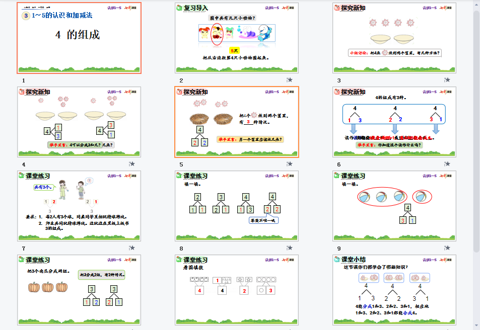 4的组成课件