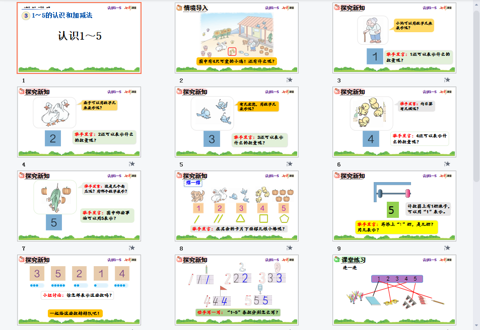 认识1~5课件