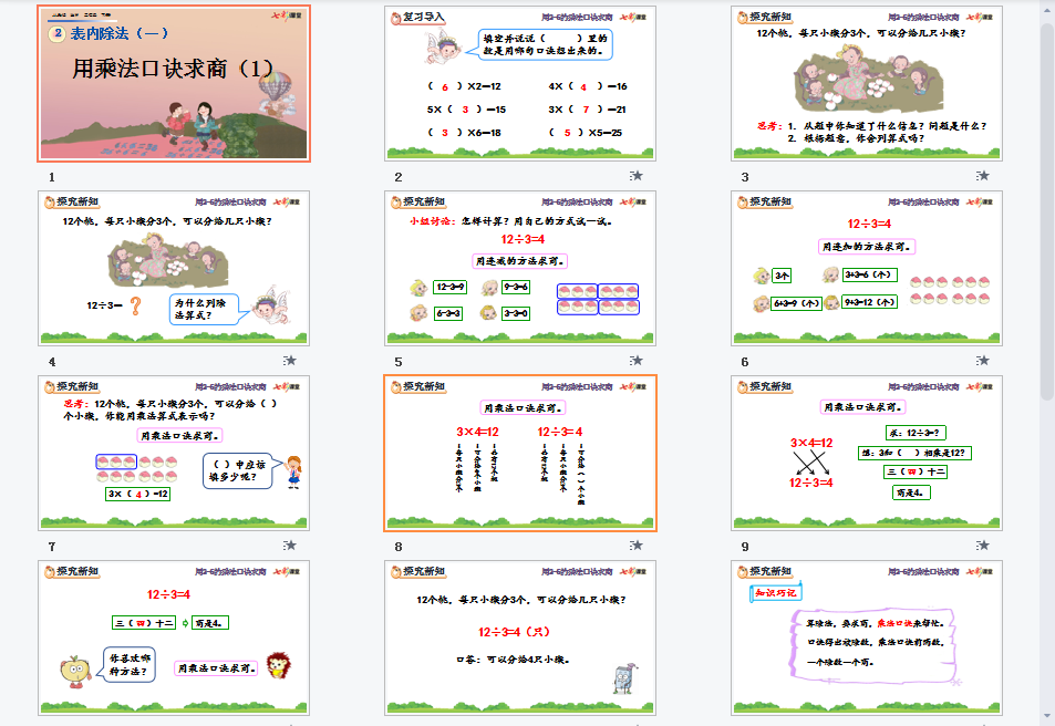 用乘法口诀求商（1）课件