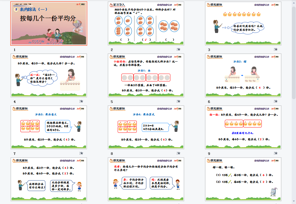 按每几个一份平均分课件