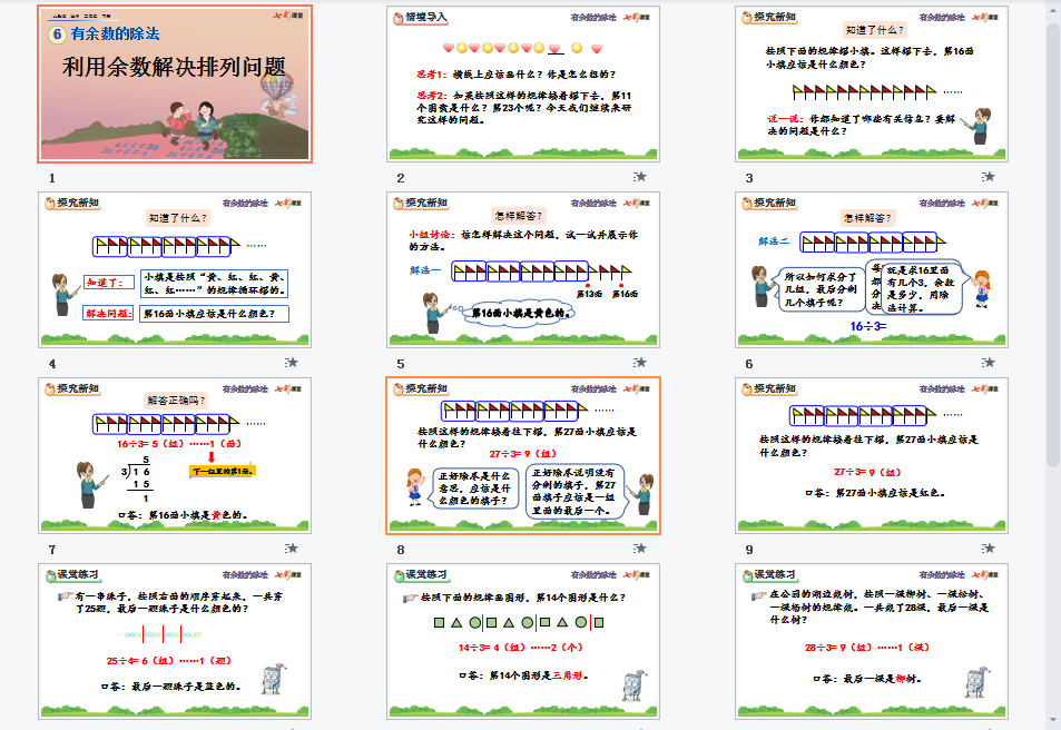  利用余数解决排列问题课件