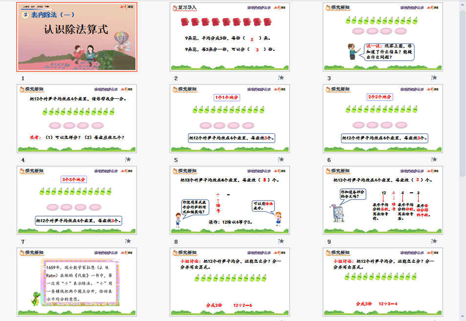 认识除法算式课件