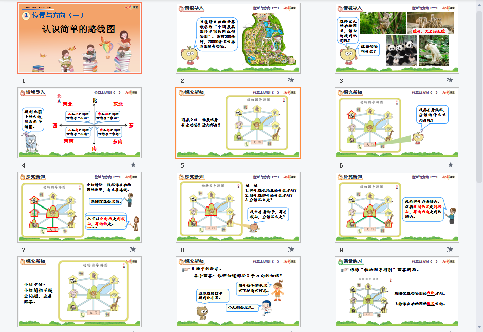 认识简单的路线图课件
