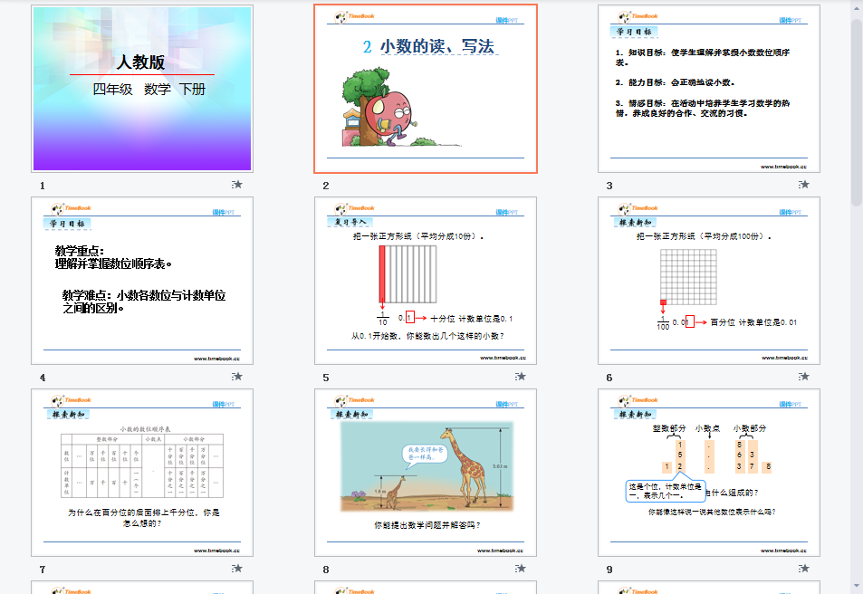 小数的读、写法课件