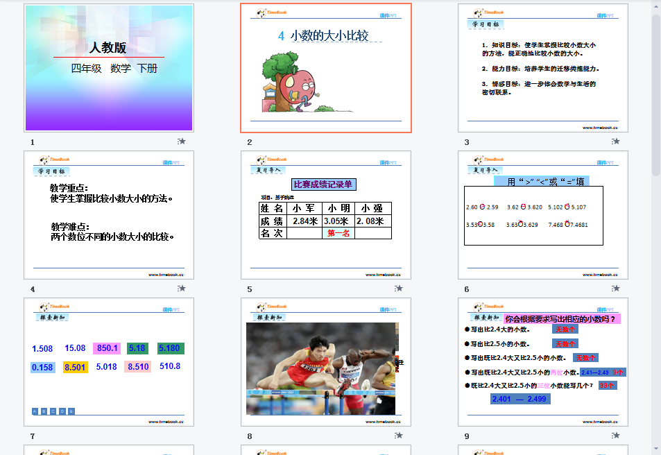 小数的大小比较课件