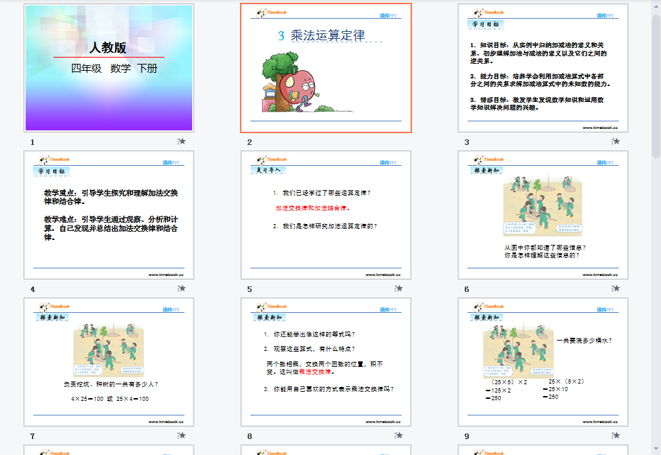 乘法运算定律课件