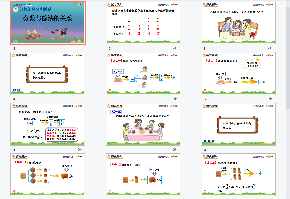 分数与除法的关系课件