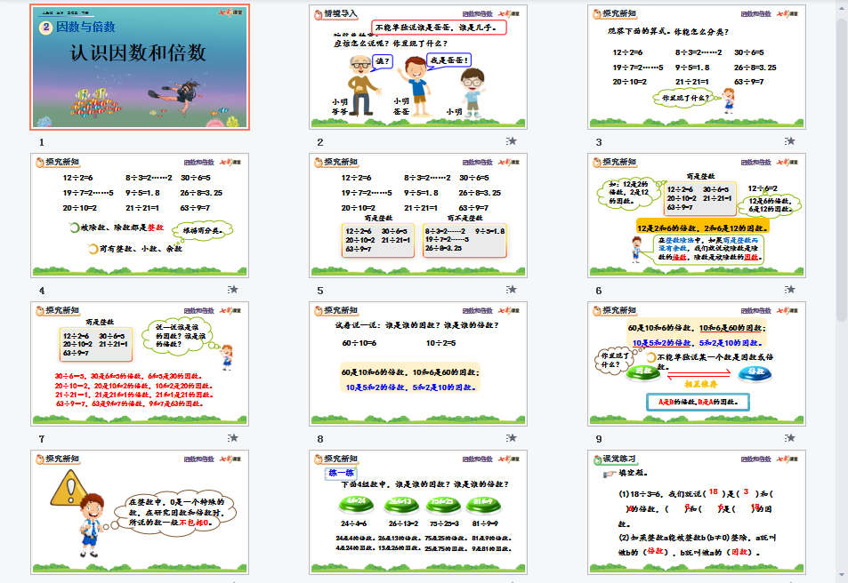认识因数和倍数课件