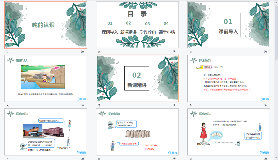 吨的认识课件