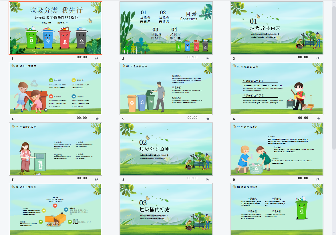 垃圾分类环保主题PPT模板