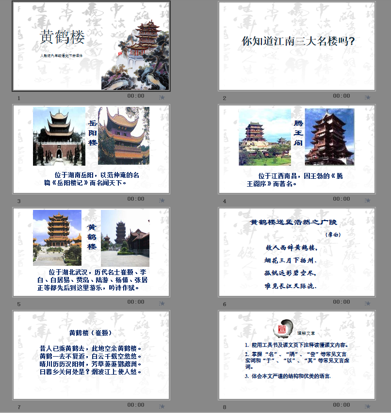 黄鹤楼PPT模板