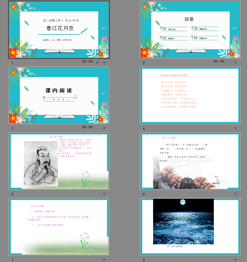 高二语文必修上春江花月夜PPT