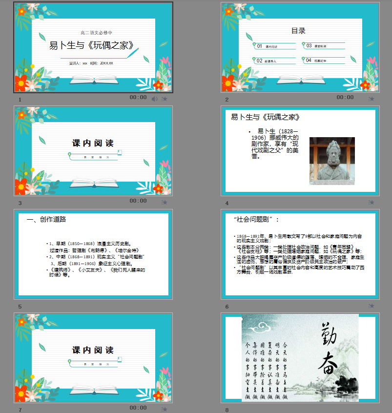 高二语文必修中易卜生与《玩偶之家》PPT